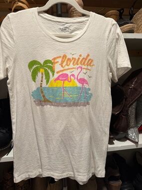 J. Crew White Collector Tee with Printed Neck Label